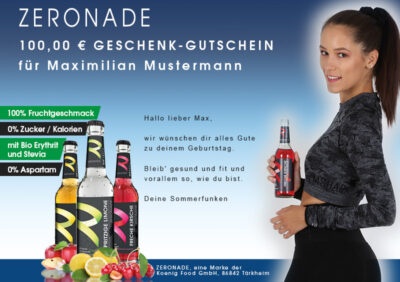 Zeronade-Gutschein kaufen / online Getränke bestellen