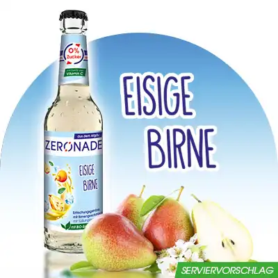 Die EISIGE Birne schmeckt wie eine Birnenschorle, ist aber absolut zuckerfrei und ohne Farbstoffe, geeignet für Diabetiker (Typ 1 und Typ 2), für Sportler und im Rahmen einer Diät.